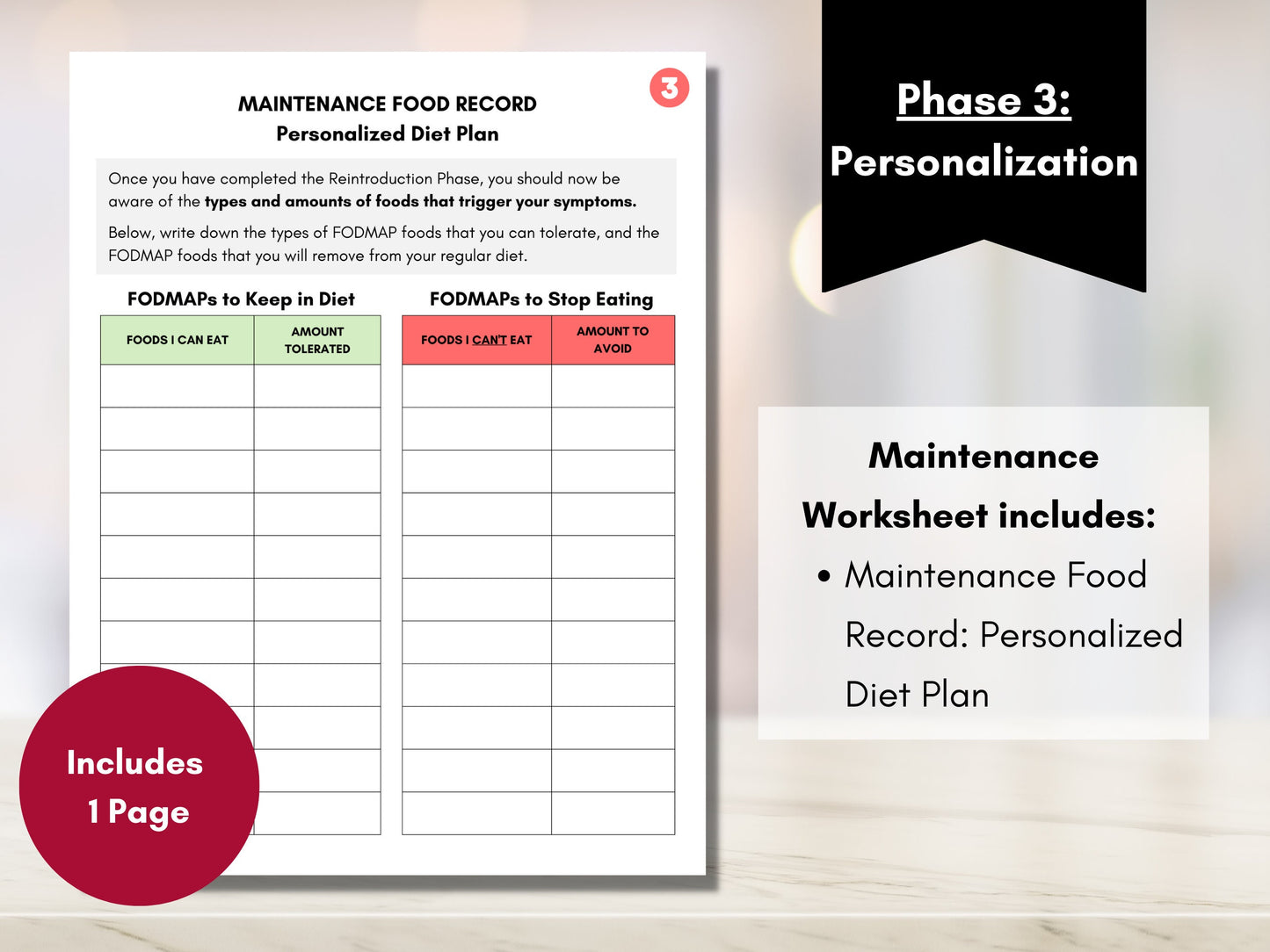 FODMAP Diet Bundle, FODMAP Elimination Reintroduction Planner, 10 Worksheet Pack, FODMAP Guide Book, Nutrition Dietitian (Digital Printable)