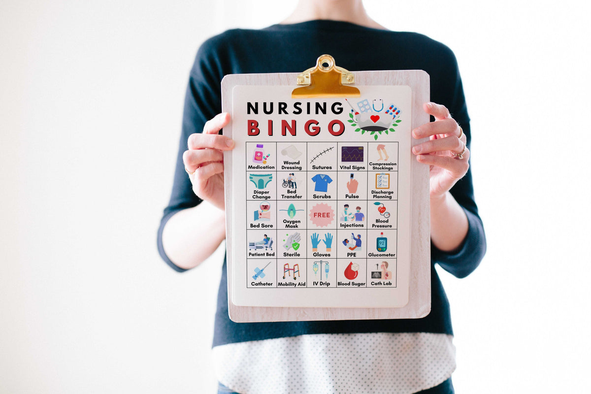 Nursing BINGO Game, Health Professions Bingo, Medical Education Game, Team Activity (Digital Printable)