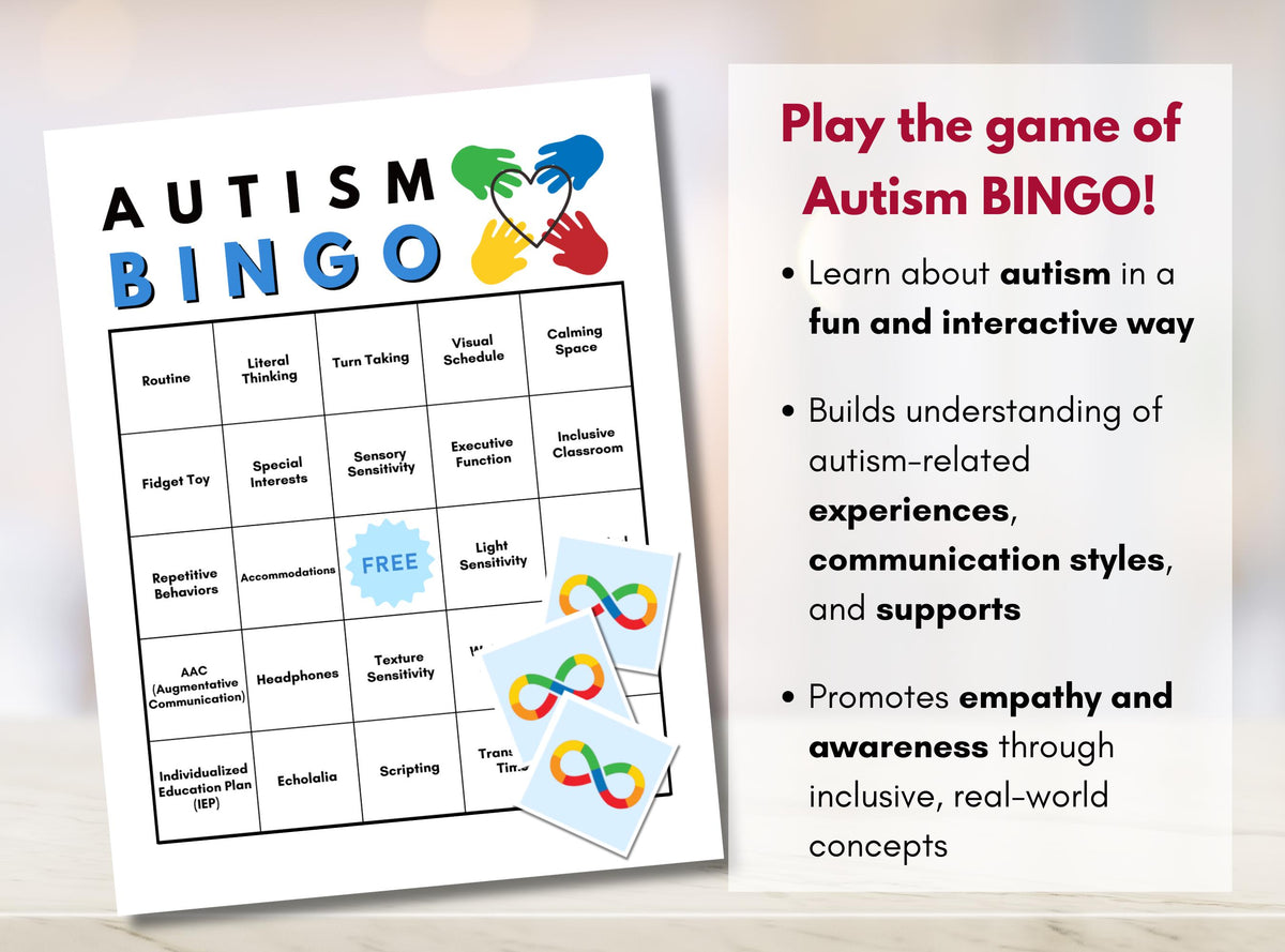 Autism BINGO Game, Neurodiversity, Health Games, Autism Awareness, Workshop Activity (Digital Printable PDF)