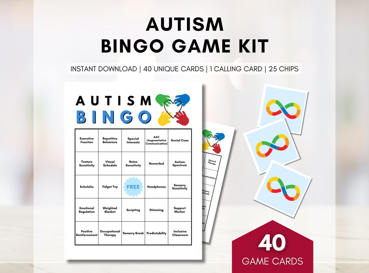 Autism BINGO Game, Neurodiversity, Health Games, Autism Awareness, Workshop Activity (Digital Printable PDF)
